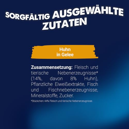 FELIX So gut wie es aussieht Nassfutter für Katzen mit Huhn, 26 x 85g