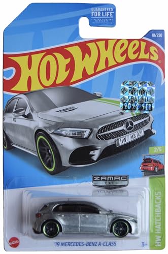 Matchbox Hot Wheels Zamac '19 Mercedes Benz A Class, HW Hatchbacks 2/5 [Silver] 18/250