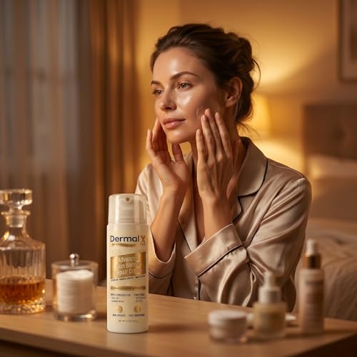 ShingleX DermalX Pro Advanced Skin Barrier Repair Cream with Palmitoyl Tripeptide-8, Colloidal Oatmeal, Squalane & Panthenol | Fast-Absorbing Daily Moisturizer for Dry, Sensitive Skin | 4.7 oz — view 6