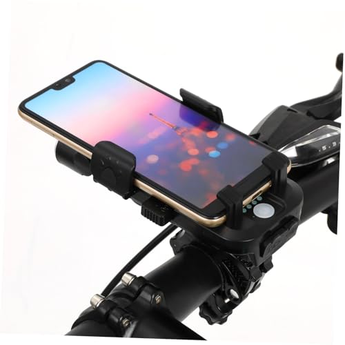 Feu arrière de vélo rechargeable USB avec support téléphone portable et klaxon