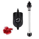 hygger 100W Mini Inline Quartz Glass Aquarium Heater with External Controller, Adjustable Submersible Betta Fish Tank Thermostat for 10-30 Gallon