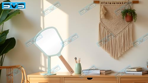 Image of Makeup Mirror with Magnification, for Desk Make Up, Magnifying Hand Held Mirror (Sky Blue)