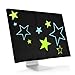 Produktbild kwmobile Schutzhülle kompatibel mit 27-28" Monitor - Hülle PC Bildschirm - Computer Cover Case Sternenmix Hellgrün Blau Schwarz