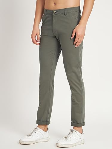 Image of KARGEENS Men Kargeens Men's Cotton Slim Fit Casual Chinos Trousers for Men Stylish