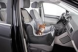 TRIXIE Autositz für Hunde - auch als Reisebettchen - Befestigungsgurte für Fahrzeugsitz - Gurtdurchführung - weich gepolstert - waschbar bei 30 °C - 50 x 40 x 50 cm - 13179