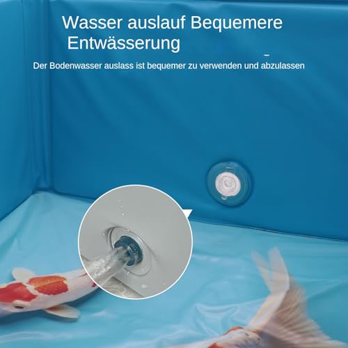 PET -Swimmingpool - zusammenklappbare PVC -Hunde Badewanne quadratische Form, robuste PEH -Waschbade | Faltbares Anti-Skid-Design mit leckerem Build, tragbarer Splash-Pool für Katzen Welpen mittelgroß
