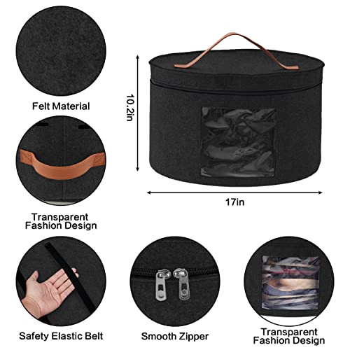 Color You Hat Box, Hat Storage Box 17" Diameter Hat Boxes For Women Men Storage Large Round Hat Travel Case With Dustproof Lid Travel Hat Box Stuffed Animal Toy Clothes Sheet Hat Organizer #TOP1