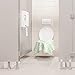 Gimars 40 Packs Disposable Travel Toilet Seat Covers Extra Large, Individually Wrapped Portable Non Slip Waterproof Toddler Potty Training Seat Covers for Kids and Adults,Green Point Design