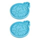 TOYANDONA 2 Piezas Molde de Silicona Molde de Silicona para Colgantes Navideños Navideños DIY Fácil de Usar y Limpiar Manualidades de Decoración de Navidad