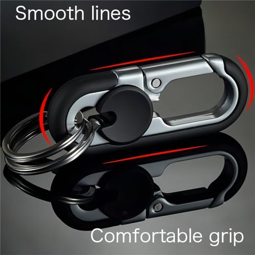 Image of CHRIS GOOD Men's Car Key Chain 2pcs, Personalized Creative Stainless Steel Car Keychain for Men
