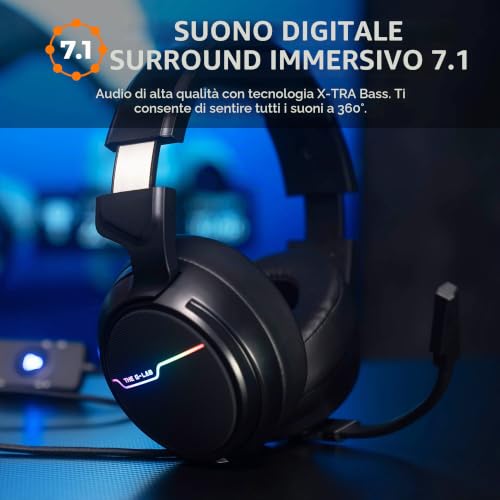 Korp THALLIUM Cuffie da Gaming USB Sound 7.1 Surround Digitale - Cuffia gaming - Immagine 1