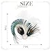 Yokawe 1920s Peacock Feather Hair clip Flapper Fascinators White Pearl Gatsby Hair Accessories for Women (B)
