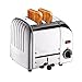 Dualit Classic Vario Toaster 2 Scheiben -Toaster Edelstahl Handgefertigt in GBR -Unique ProHeat® Elemente - Energiesparende Schlitzauswahl, Auftauen, Mechanische Zeituhr - Toaster 2 Scheiben Edelstahl