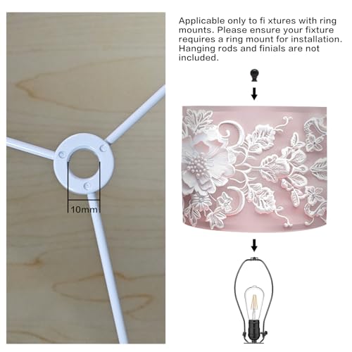 Image of Nuxovilar Lamp Shades Set of 2, 13 inch Top x 13 inch Bottom x 10 inch High (Spider)