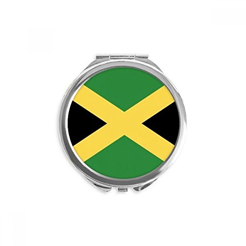 Espejo de mano portátil con bandera de Jamaica para maquillaje diario