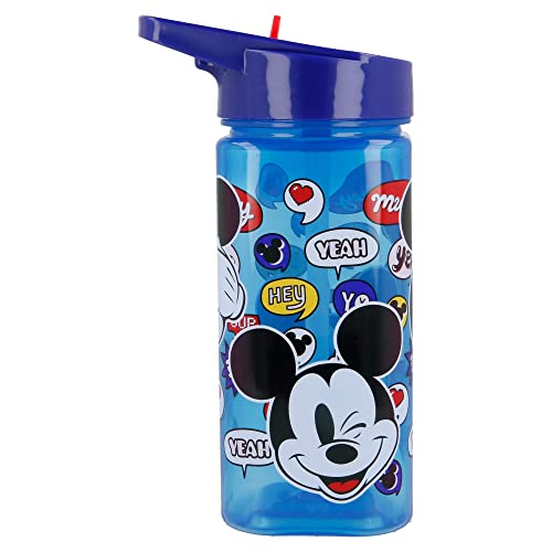 Stor 84124975011444 Bouteille d'eau carrée, capacité 530 ML, C'est Une Chose de Mickey