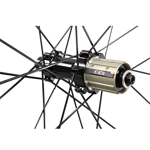 ICAN FL50 Carbon Road Bicycle Wheelset Clincher Tubeless Ready Rim Novatec AS511SB/FS522SB Hub Sapim CX Ray Spokes Only 1470g (Fast & Light Series) - Thumbnail 6