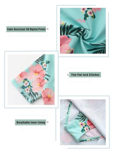 Image of Girls One Piece Swimsuits Bathing Suit for Kids Girls Summer Swim Dress Short Sleeve Swimwear 3-16 Years