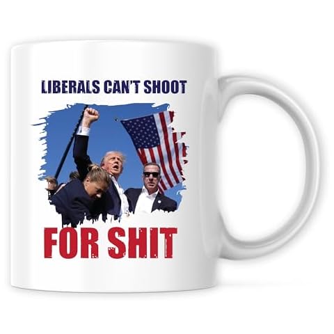 Liberals Can't Shoot For Shit - Trump 2024 Vance MAGA Felon Mug - 11 Oz Coffee Mug Great Gift For Holiday Birthday Christmas - Premium Ceramic Dye Sublimation Mug - Printed In The USA AAMG0650 Cover