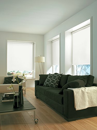 GARDINIA Seitenzug-Rollo, Decken-, Wand- oder Nischenmontage, Lichtdurchlässig, Blickdicht, Alle Montage-Teile inklusive, Weiß, 122 x 180 cm (BxH)