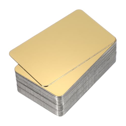 Cartes de visite metalliques PATIKIL 0.5mm couleur or pour gravure laser Lot de 30