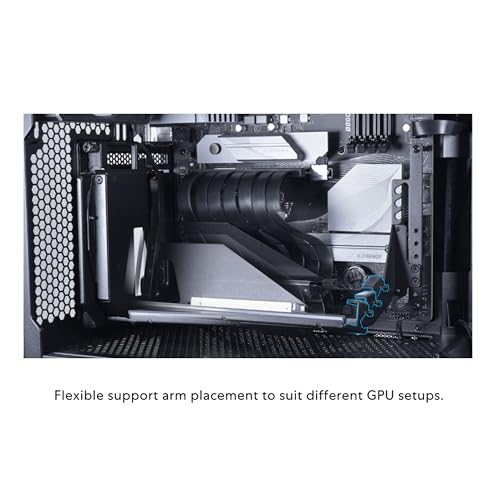Image of Lian Li ATX PC Case 4 Slots Vertical GPU Kit (VG4v4 Black) | Premium Gen 5 Riser Cable PCI-E 5.0 x16-200mm, PCIe 3.0 /4.0 Compatible, Adjustable Position, Anti-Sag Support