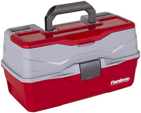 Flambeau Outdoors 6383TB 3-Tray - Classic Tray Tackle Box - Red/Gray