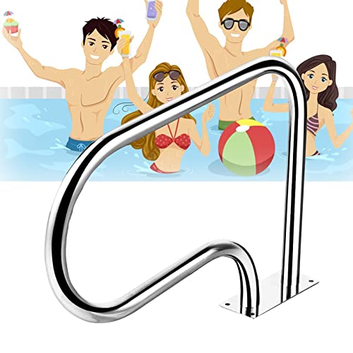Barandal para piscina de acero inoxidable 29.5x22.4 pulgadas miniatura 1