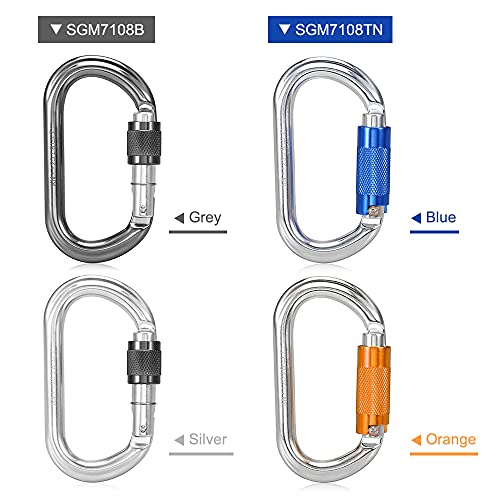 mingzhe 25KN Srew Locking Gate Mosquetão Heavy Duty Forma D Fivela Pack Argola em D Mosquetão Escala