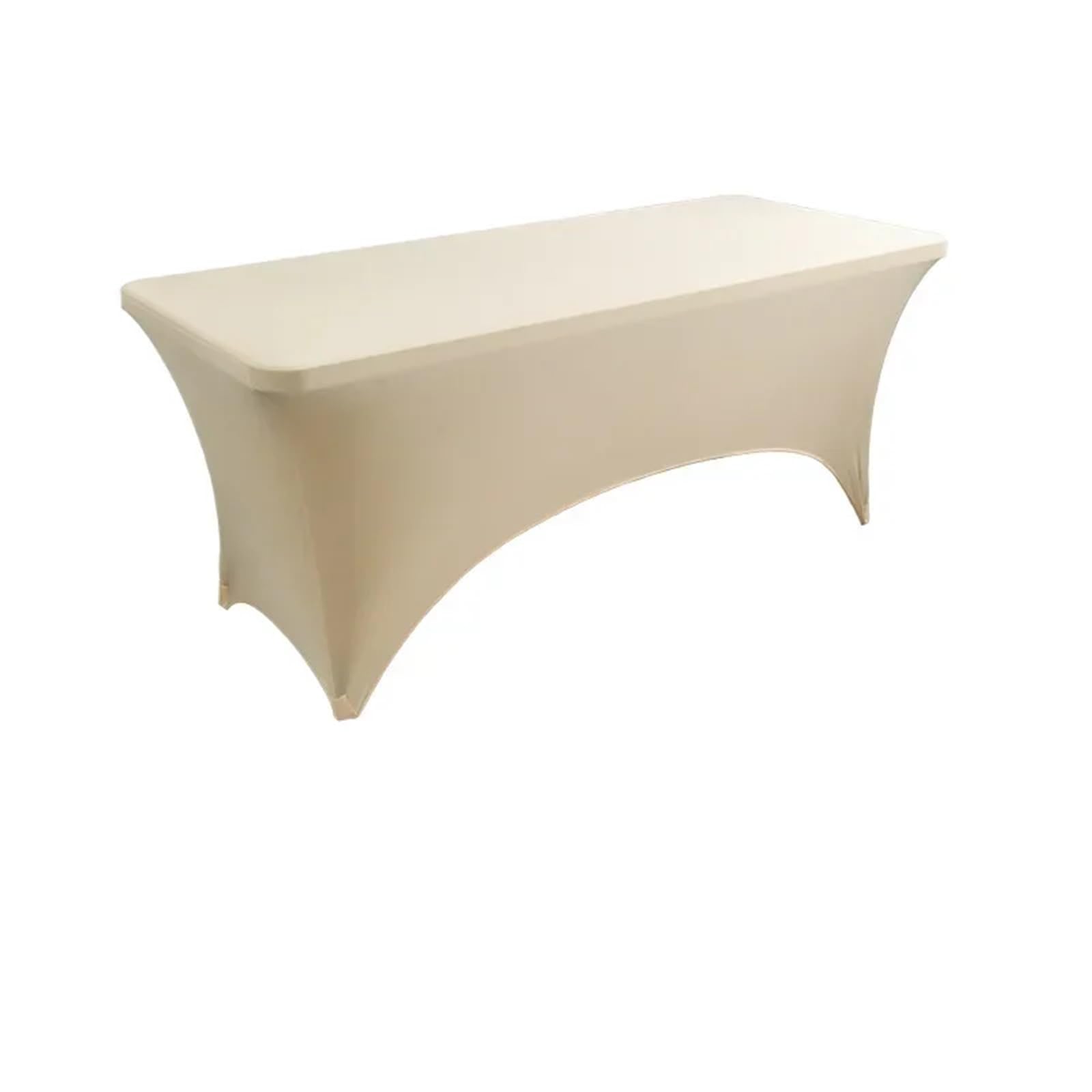SUBLXPoten Cocktail Table Cover 6FT Spandex Tablecloth High Stretch Wedding Hotel Birthday Table Cover for 4ft 5ft 6ft 8ft Folding Cocktail(Champagne,8FT (242x75x75cm))