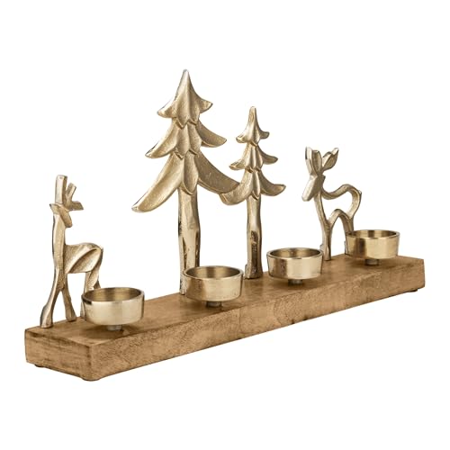 EGLO LIVING Teelichthalter mit Deko Rentieren Baliguian,...