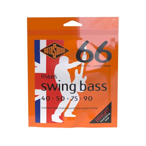 Rotosound RS66S Swing Bass 66 Stainless Steel Short-Scale Bass Guitar Strings (40 50 75 90)