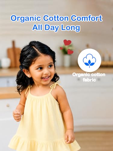Image of Kidbea Cotton Girls Dress | Ultra-Soft Summer Wear Casual Dress for Kids