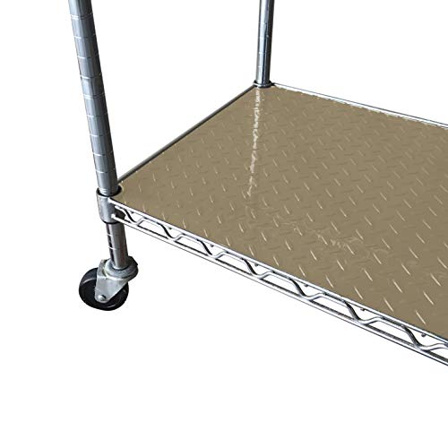 Resilia Shelf Liner Set For Wire Shelving Units – 5 Pack, 14 Inches X 36 Inches, Sandstone Diamond Pattern, Anti-Slip, Heavy Duty, Made In The Usa #TOP18