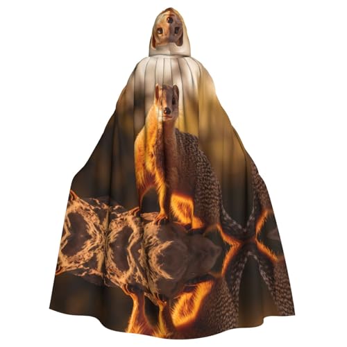 Veste à capuche imprimée suricate adulte cape de fête homme femme fluide