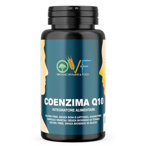OVF Coenzima Q10 100mg (60 Cps) - Sostegno Energetico e Cardiaco - Integratore Naturale - Q10 Coenzima Antiossidante AntiAge per la Pelle e il Sistema Immunitario.