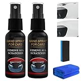 2PC Nurafix Auto Spray Kratzer Entfernen, Quick Effect Coating Agent for Car, Nano Spray Auto Für Glanz Und Schutz, Kratzerentferner für Autolack, Kratzer Entferner Remove Scratches