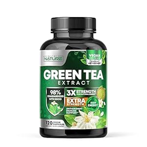 Built by Nature Green Tea Extract Supplement – Powerful Antioxidant Support – 120 Capsules