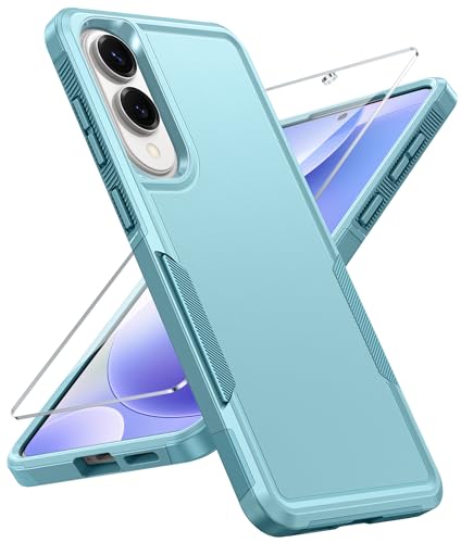 Image of FNTCASE for Samsung Galaxy S25-Edge Case: Dual Layer Shockproof Protective Cell Phone Cover | Military Grade Drop Proof Protection | Hybrid Matte Textured Rugged Hard Phonecase,6.7inch(Mint Green)