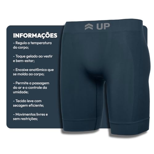 Bermuda Térmica Compressão Esportiva Segunda Pele Corrida Academia Ciclismo Bike Anti Assadura UP (B