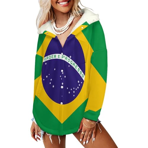 Sweat a capuche oversize chaud pour femme veste polaire grande taille