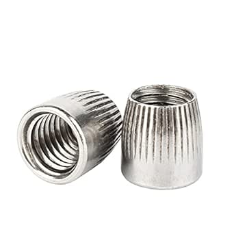 ZYAURA Rack Nuts Stainless Steel Cone Nut Knurled Implosion Expansion ...