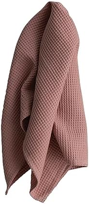 Creative Co-Op Oversized Woven Linen and Cotton Waffle Decorative Tea Towel with Loop for Dining and Kitchen, Putty Color image 5