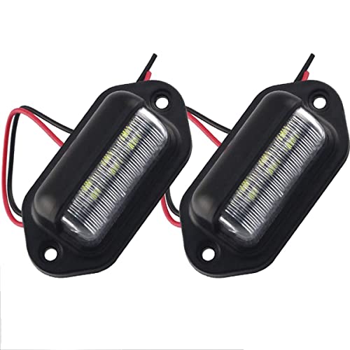 2 Unids LED Placa de Matrícula Etiqueta de Luz Universal 6 SMD2835 Conveniencia Cortesía Puerta Paso Luz de la lámpara para Remolques RV camiones