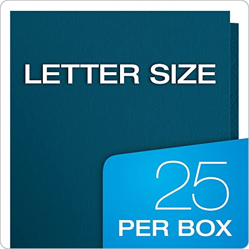 Oxford Twin-Pocket Folders, Textured Paper, Letter Size, Blue, Holds 100 Sheets, Box Of 25 (57502Ee) #TOP6