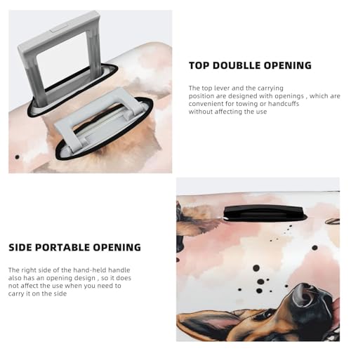 Luggage Cover Elastic Suitcase Cover Protector German Shepherd Dog Lovers Luggage Covers Travel Suitcase Covers Carry On Luggage Sleeve Suitcase Baggage Cover for Adult Travel4