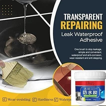 Image of RIPIENO Roof Water Leakage Solution, Waterproof Glue, Waterproof Coating, Roof Waterproofing, Water Proof Glue, Crack Seal, Liquid Rubber for Waterproofing, Wall Glue (PACK 1 / 300GM)