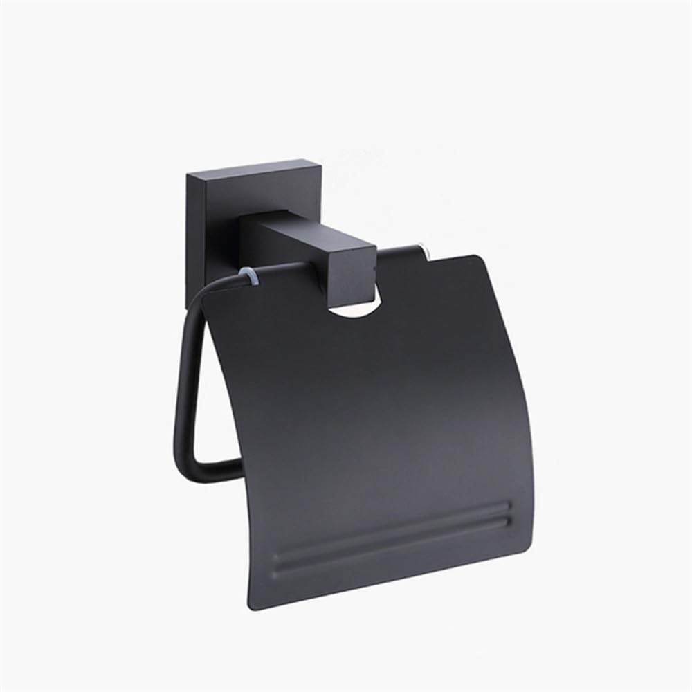 Double porte-serviettes noir mat 55cm en aluminium de haute qualité pour salle de bain moderne