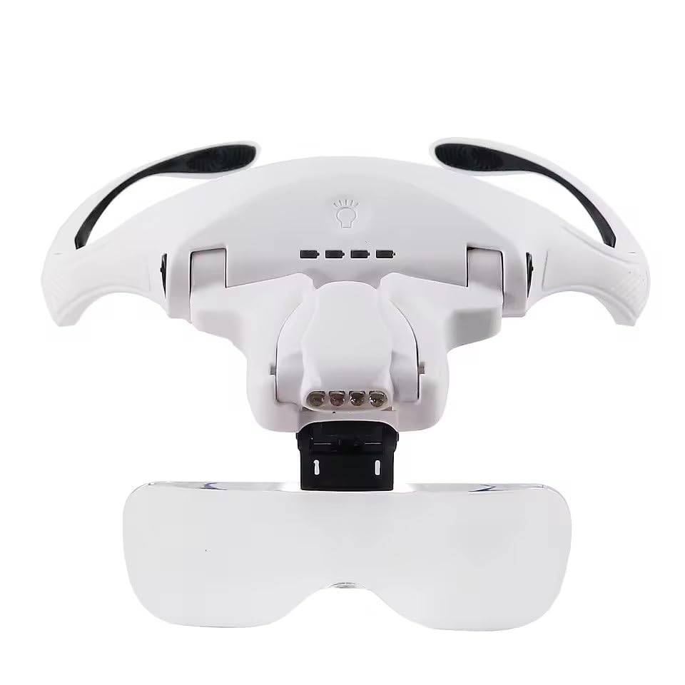 Gafas de belleza con luz LED y 5 lentes para accesorios de maquillaje