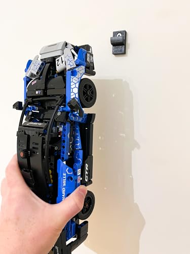 3Dudes & Dad Wall Mount Display Bracket compatible with LEGO® Technic McLaren Senna GTR - Custom Designed Storage Hook for Set 42123 - 3D Printed Plastic - Supplied With Mounting Hardware
